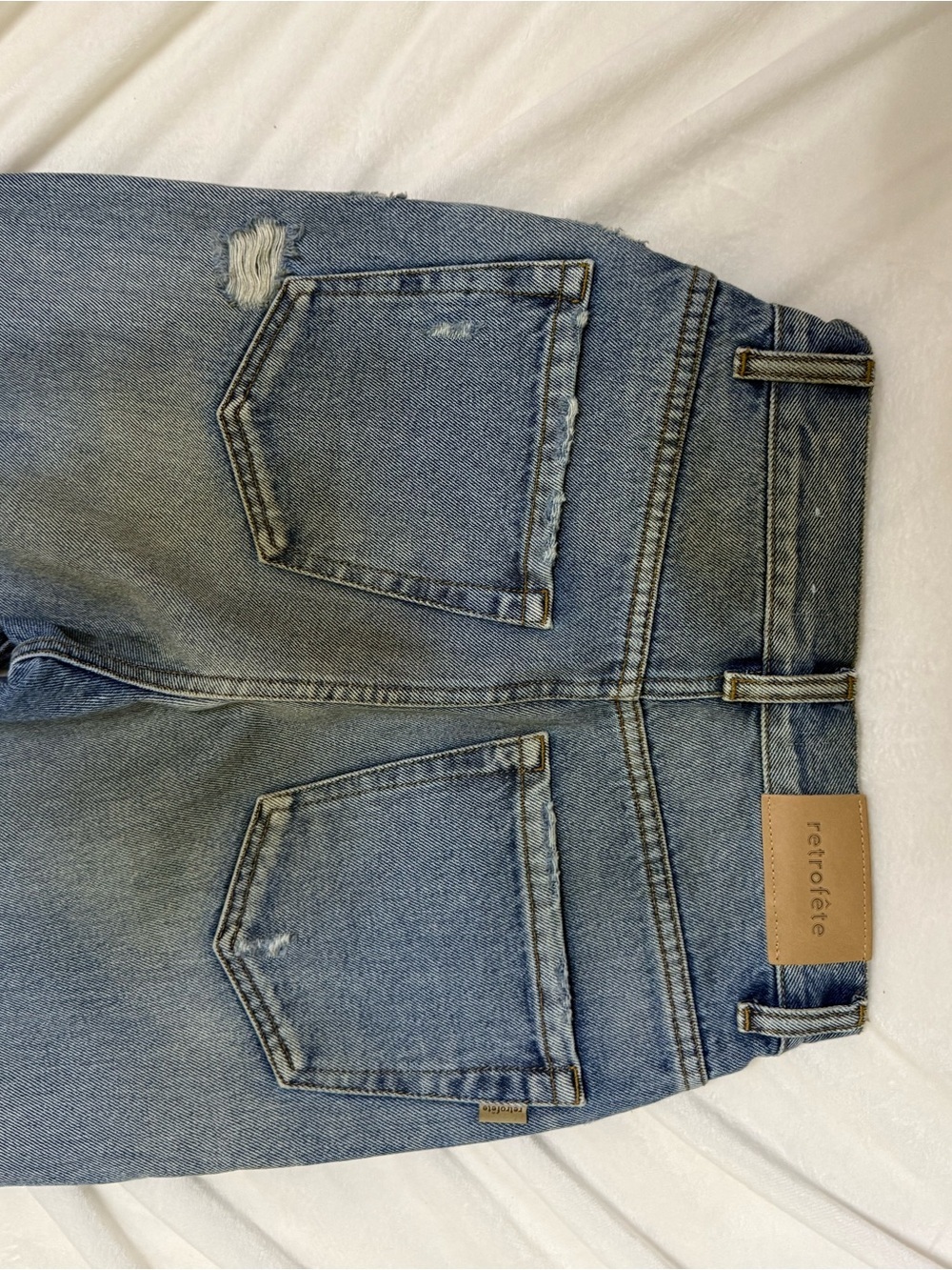 RETROFĂTE NEW Distressed Designer Vintage Denim Set Jean Jacket and Pants - Picture 13 of 15